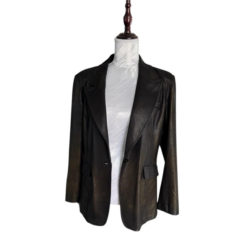 Clara Sun Woo Liquid Leather Blazer - Large - Picture 2 of 8